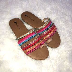 Adorable Boho Slide Sandal with Toe strap